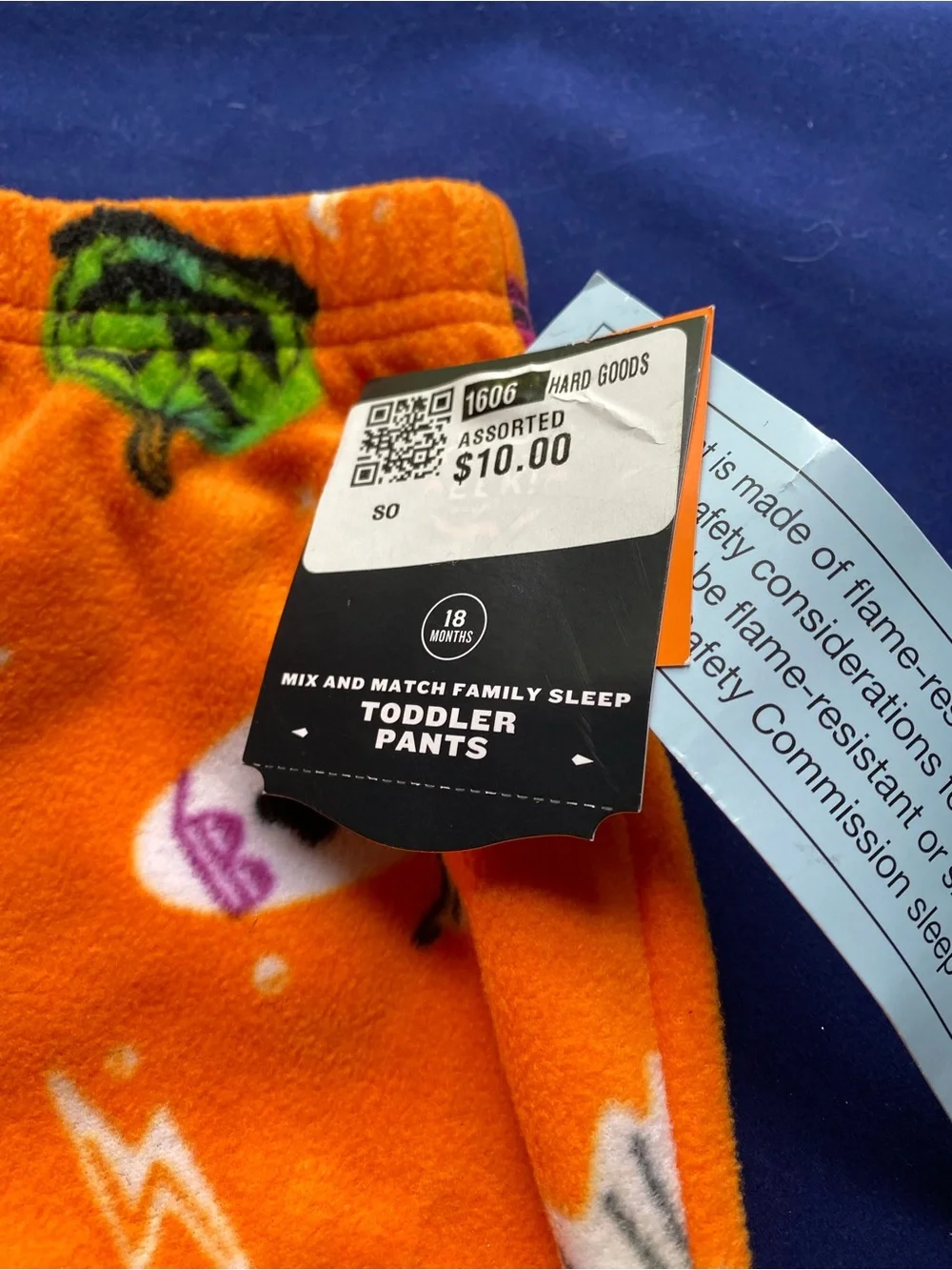 New Hyde & Eek! Halloween Orange Pumpkin & Ghost Fleece Pajama Pants 18M